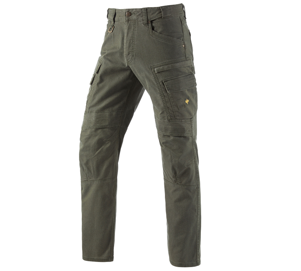 Pracovní kalhoty: Pracovní kalhoty cargo e.s.vintage + maskovací zelená