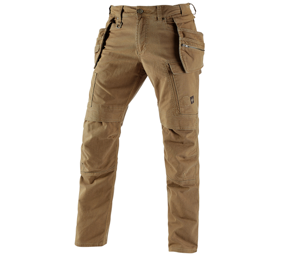Pracovní kalhoty: Kalhoty s pouzdrovými kapsami e.s.vintage + sépiová