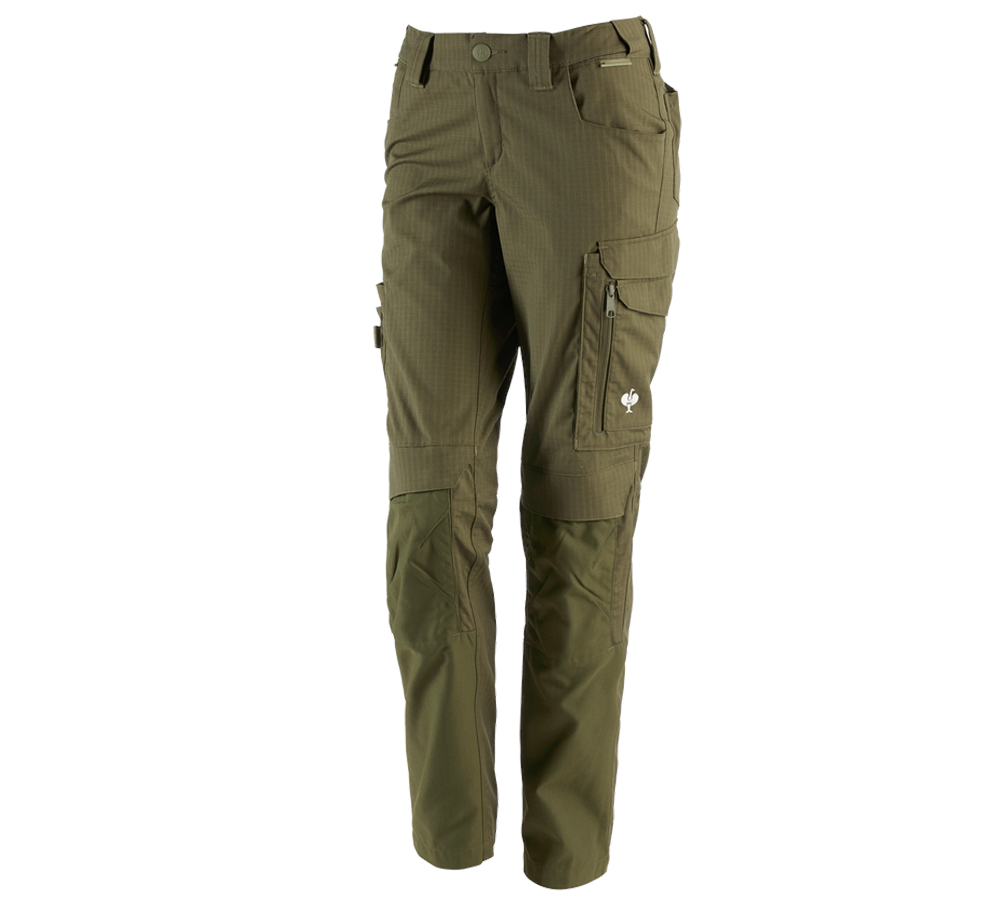 Pracovní kalhoty: Kalhoty do pasu e.s.concrete solid, dámská + bahnitá zelená