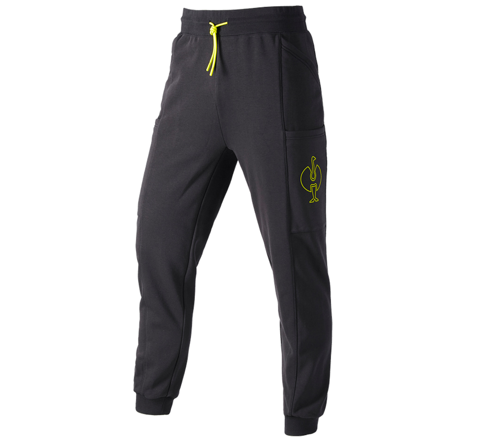 Oděvy: Teplákové kalhoty e.s.trail + černá/acidově žlutá