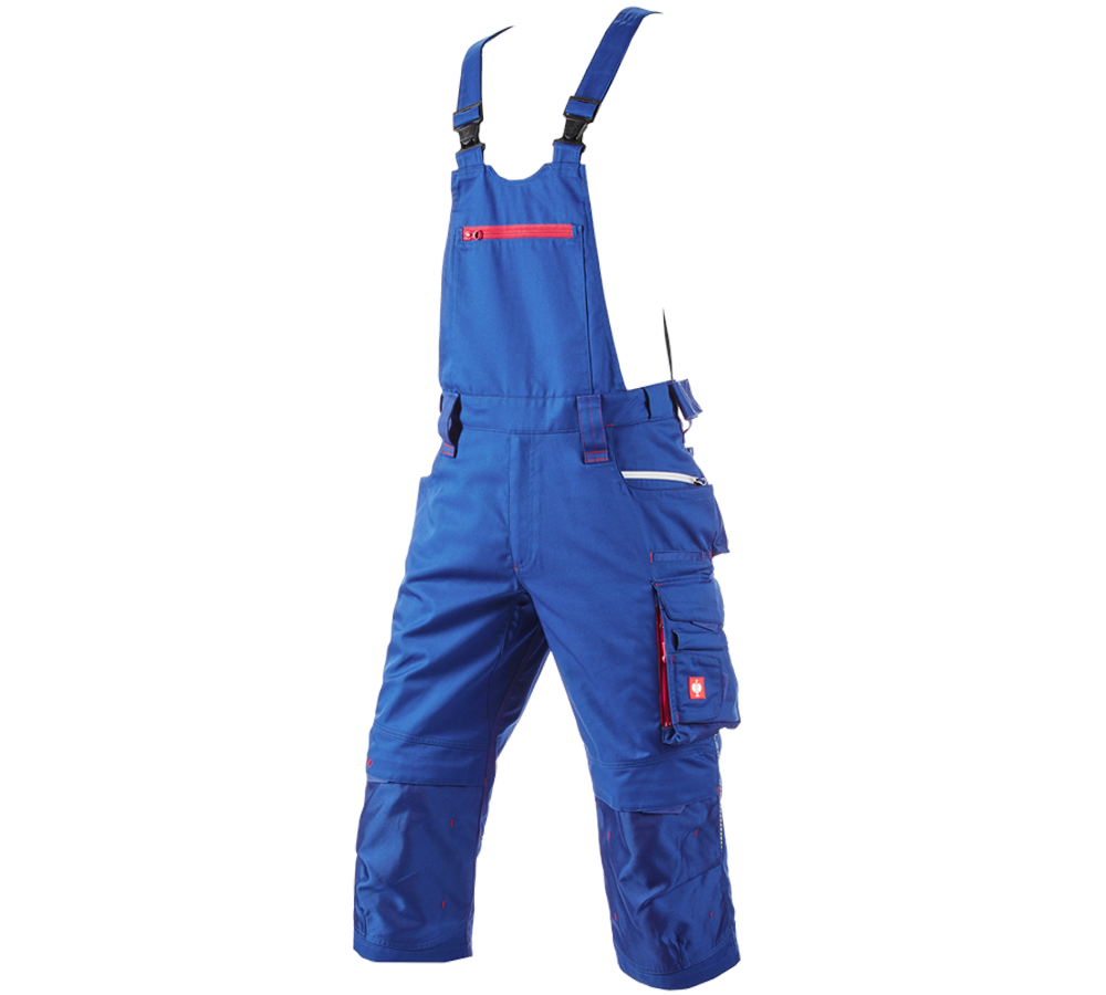 Pracovní kalhoty: Pirátské kalhoty s laclem e.s.motion 2020 + modrá chrpa/ohnivě červená