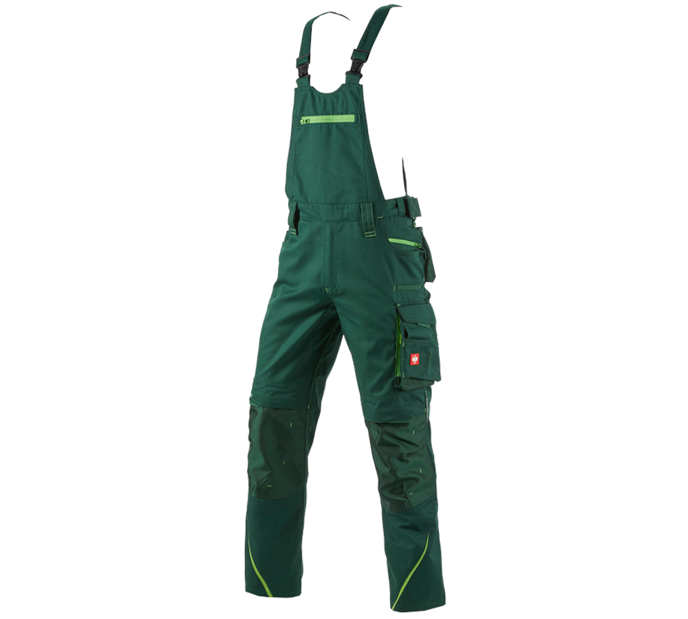 Instalatéři: Kalhoty s laclem e.s.motion 2020 + zelená/mořská zelená