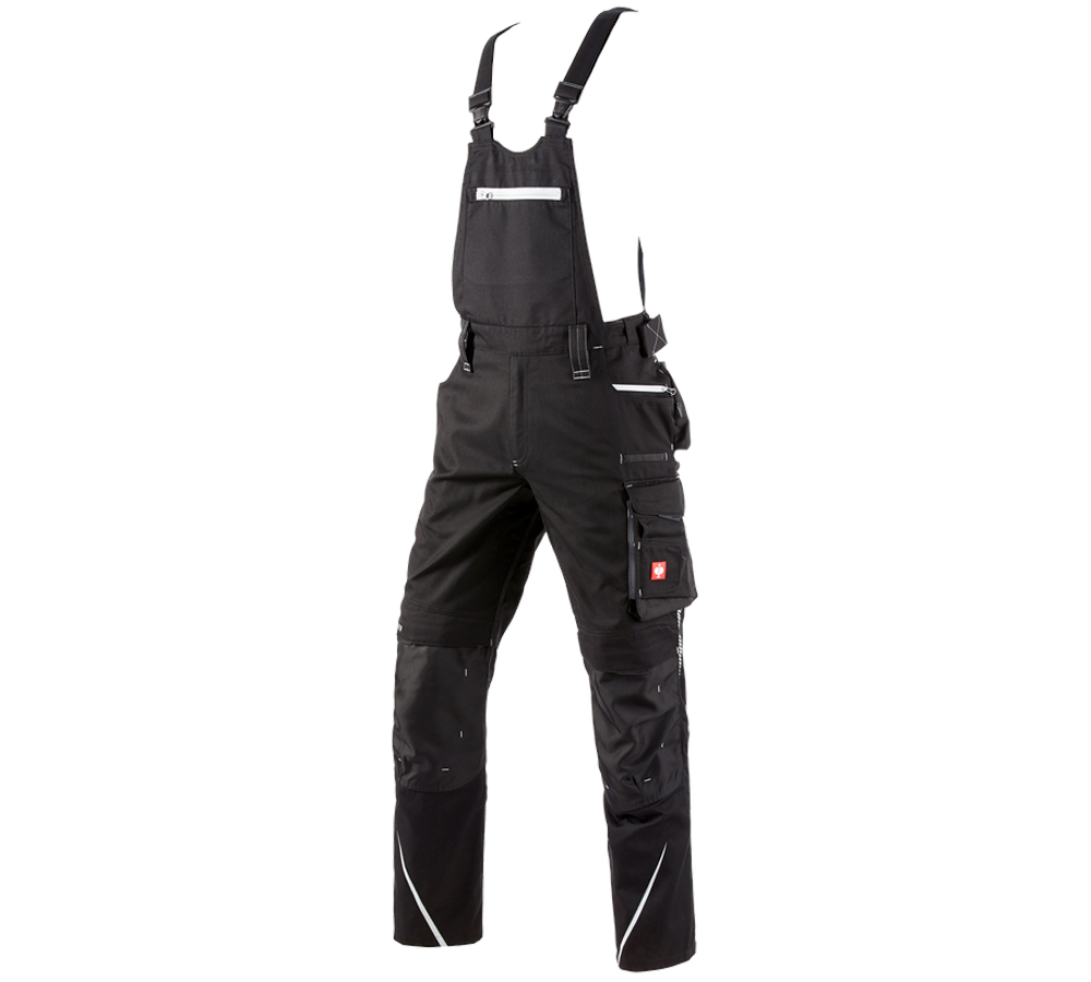 Pracovní kalhoty: Kalhoty s laclem e.s.motion 2020 + černá/platinová