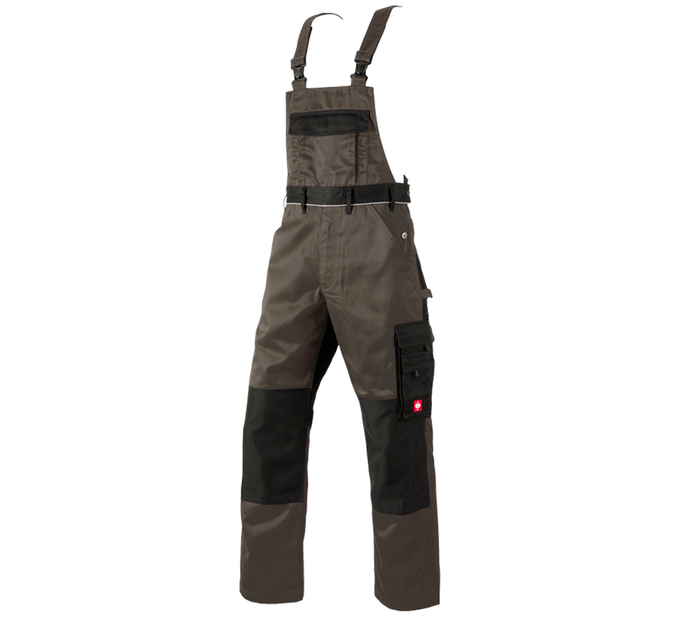 Pracovní kalhoty: Kalhoty s laclem e.s.image + olivová/černá