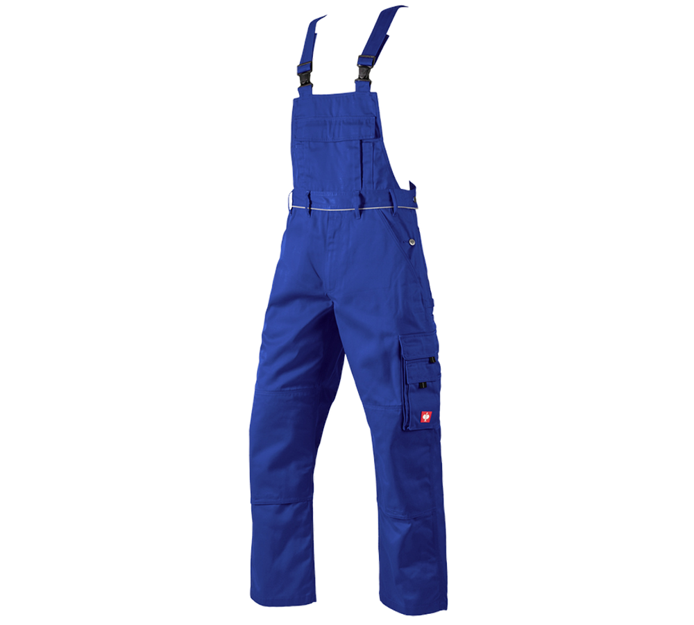 Instalatéři: Kalhoty s laclem e.s.classic + modrá chrpa