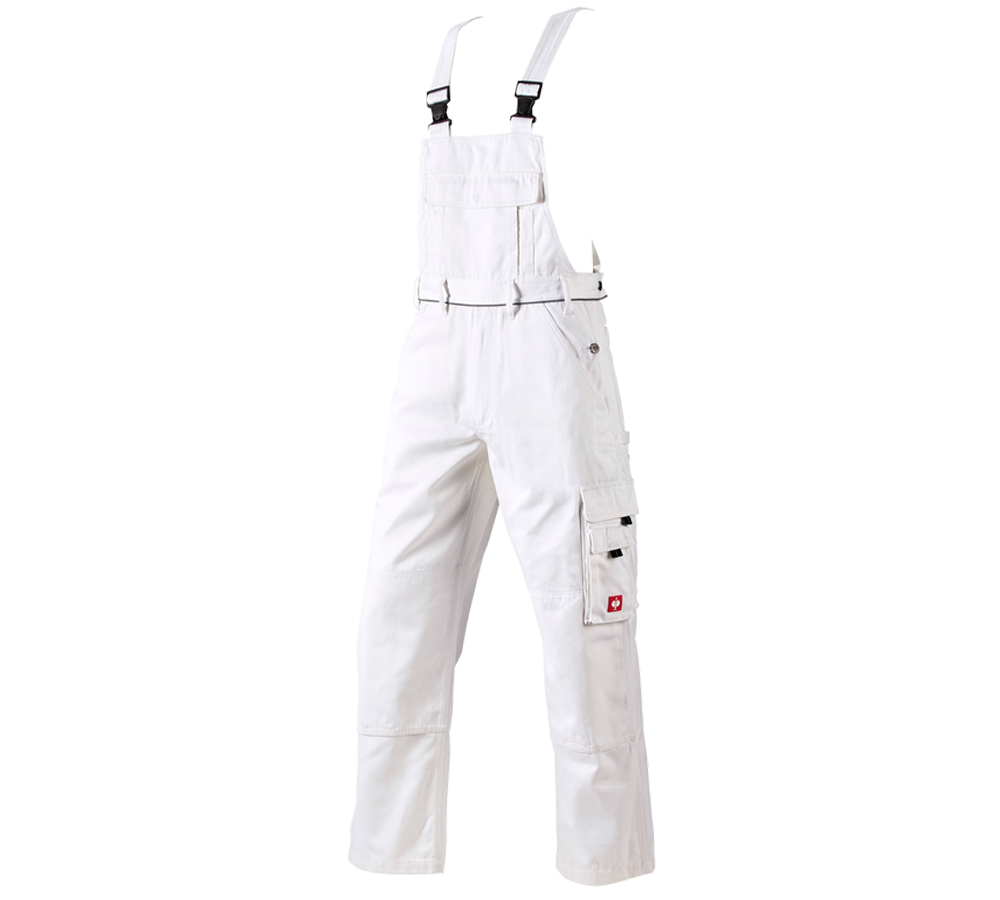 Pracovní kalhoty: Kalhoty s laclem e.s.classic + bílá
