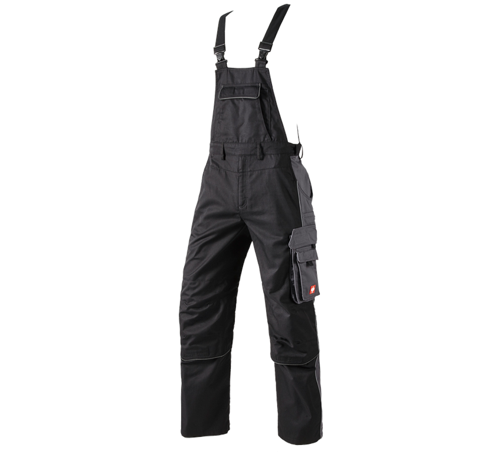 Pracovní kalhoty: Kalhoty s laclem e.s.active + černá/antracit