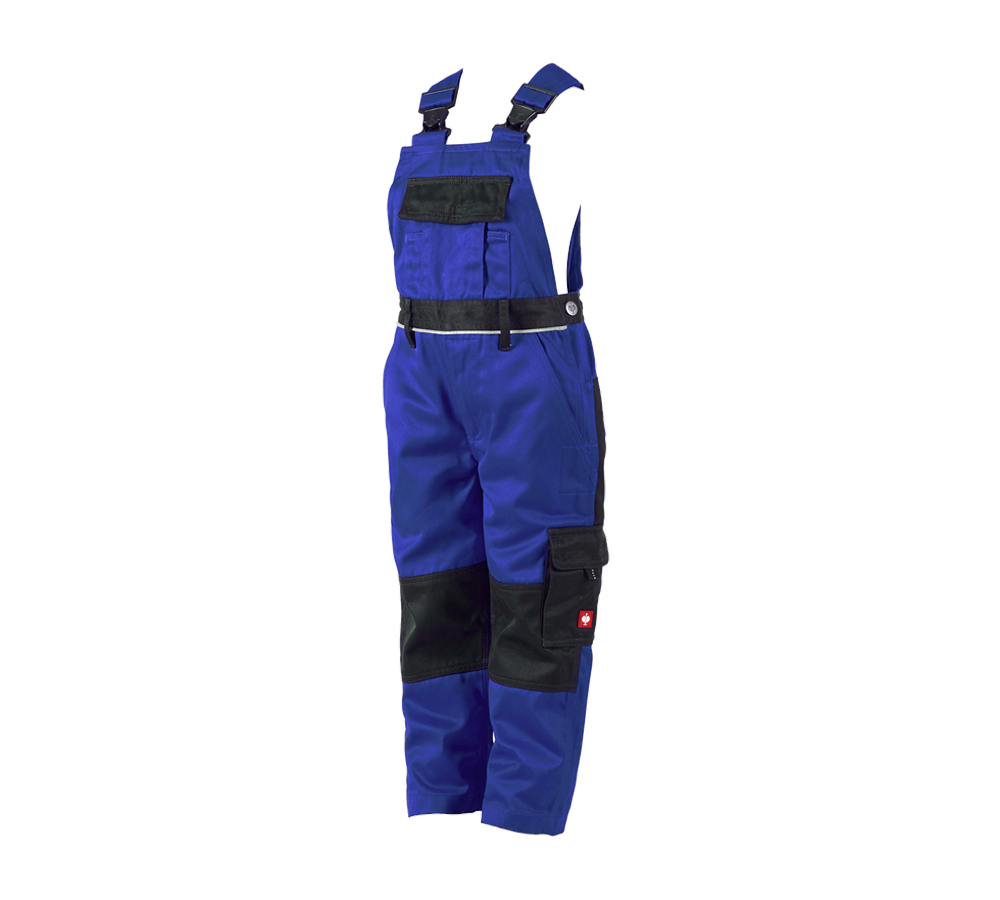 Kalhoty: Dětské kalhoty s laclem e.s.image + modrá chrpa/černá