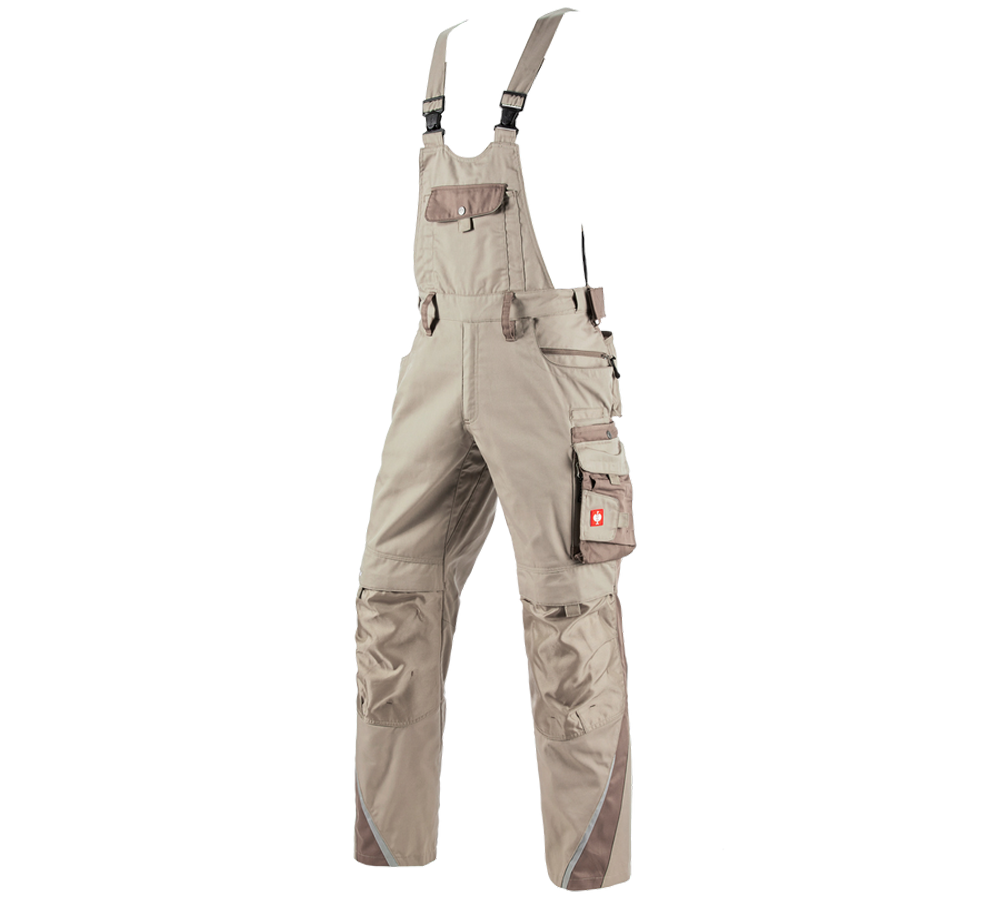 Pracovní kalhoty: Kalhoty s laclem e.s.motion + jíl/rašelina