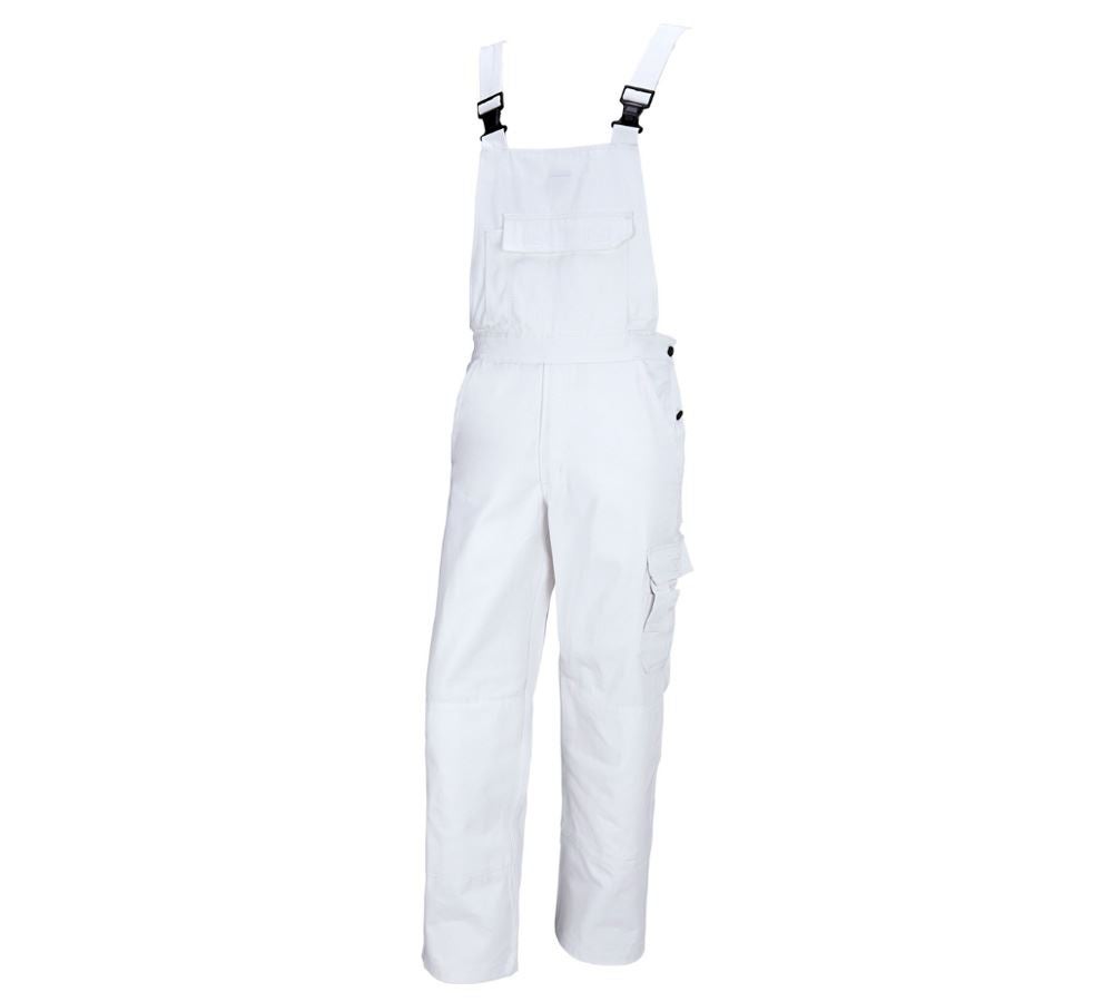 Pracovní kalhoty: STONEKIT Kalhoty s laclem Aalborg + bílá