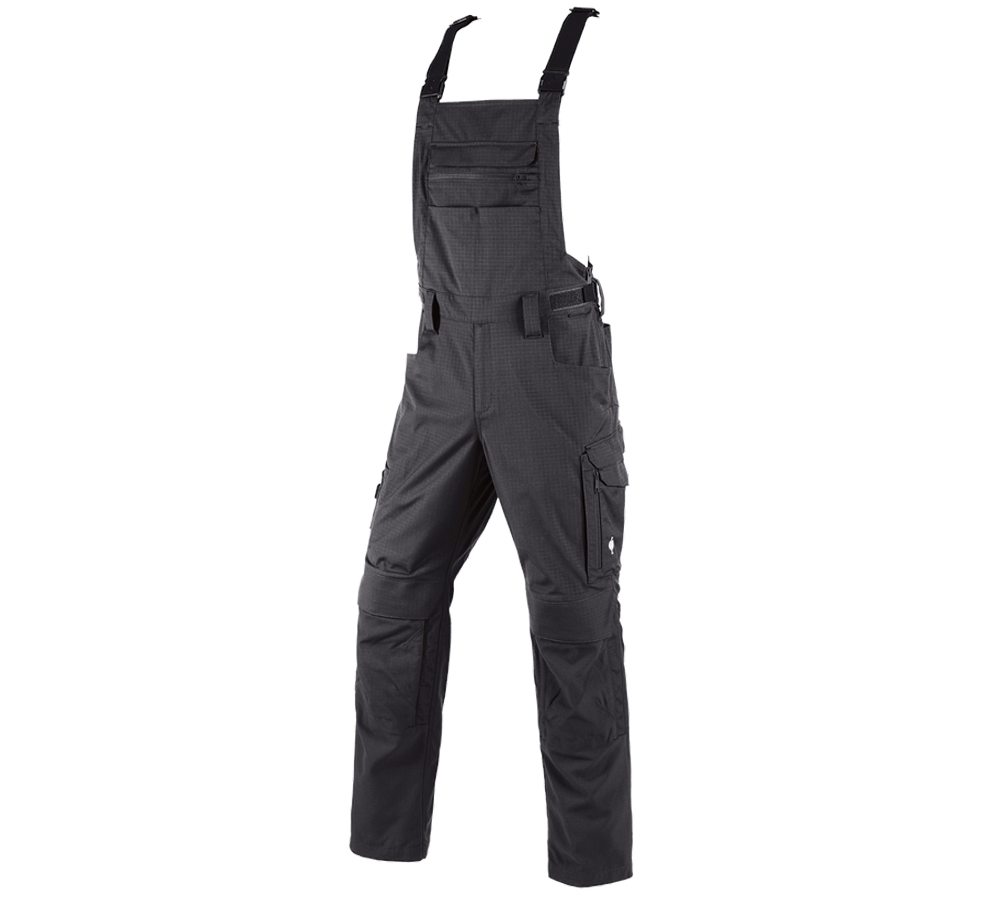 Pracovní kalhoty: Kalhoty s laclem e.s.concrete solid + černá