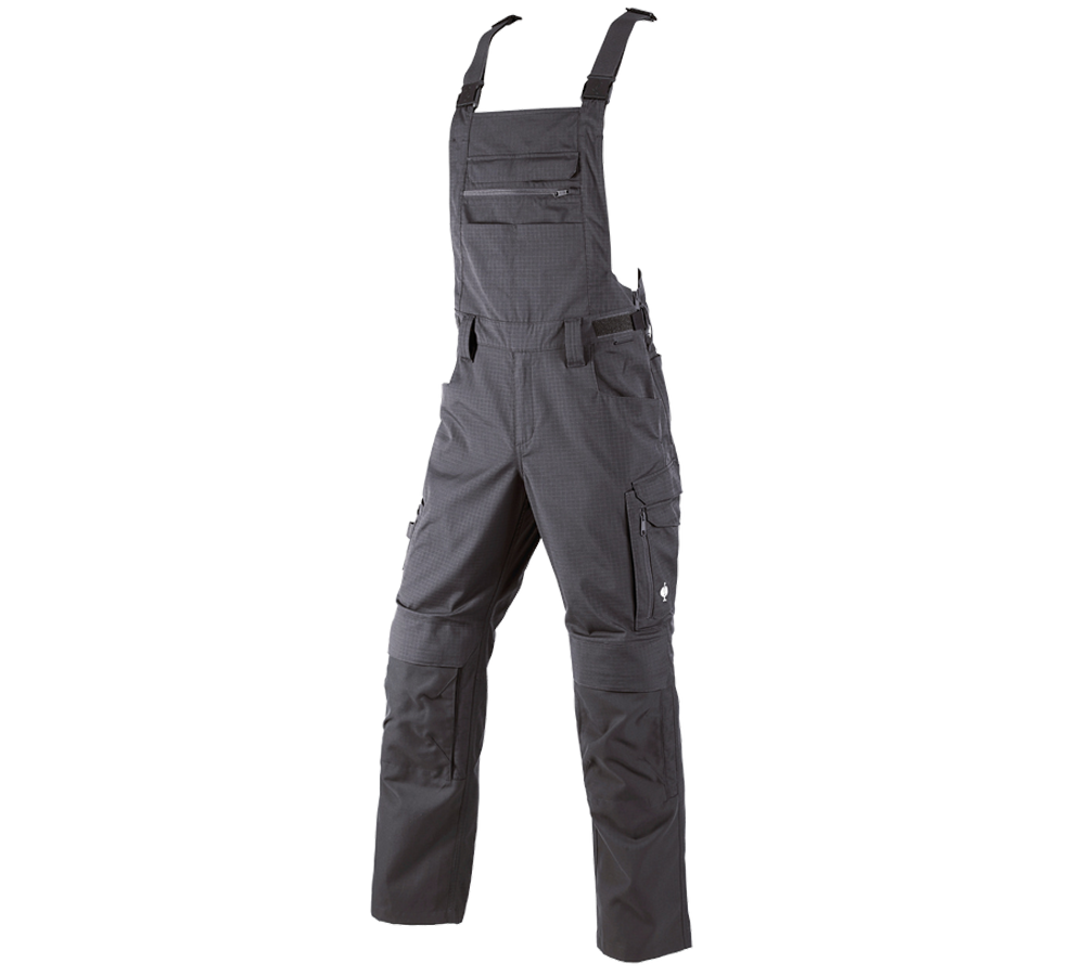 Pracovní kalhoty: Kalhoty s laclem e.s.concrete solid + antracit