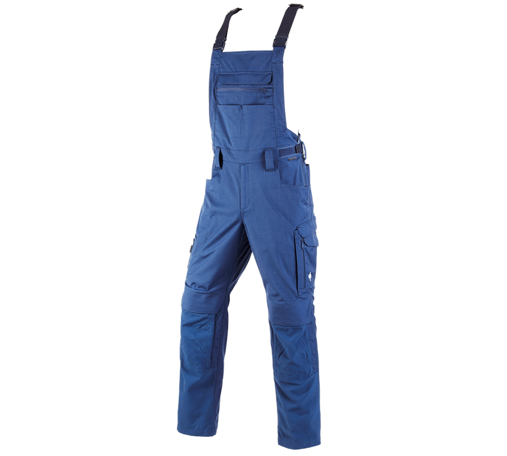 Pracovní kalhoty: Kalhoty s laclem e.s.concrete solid + alkalická modrá