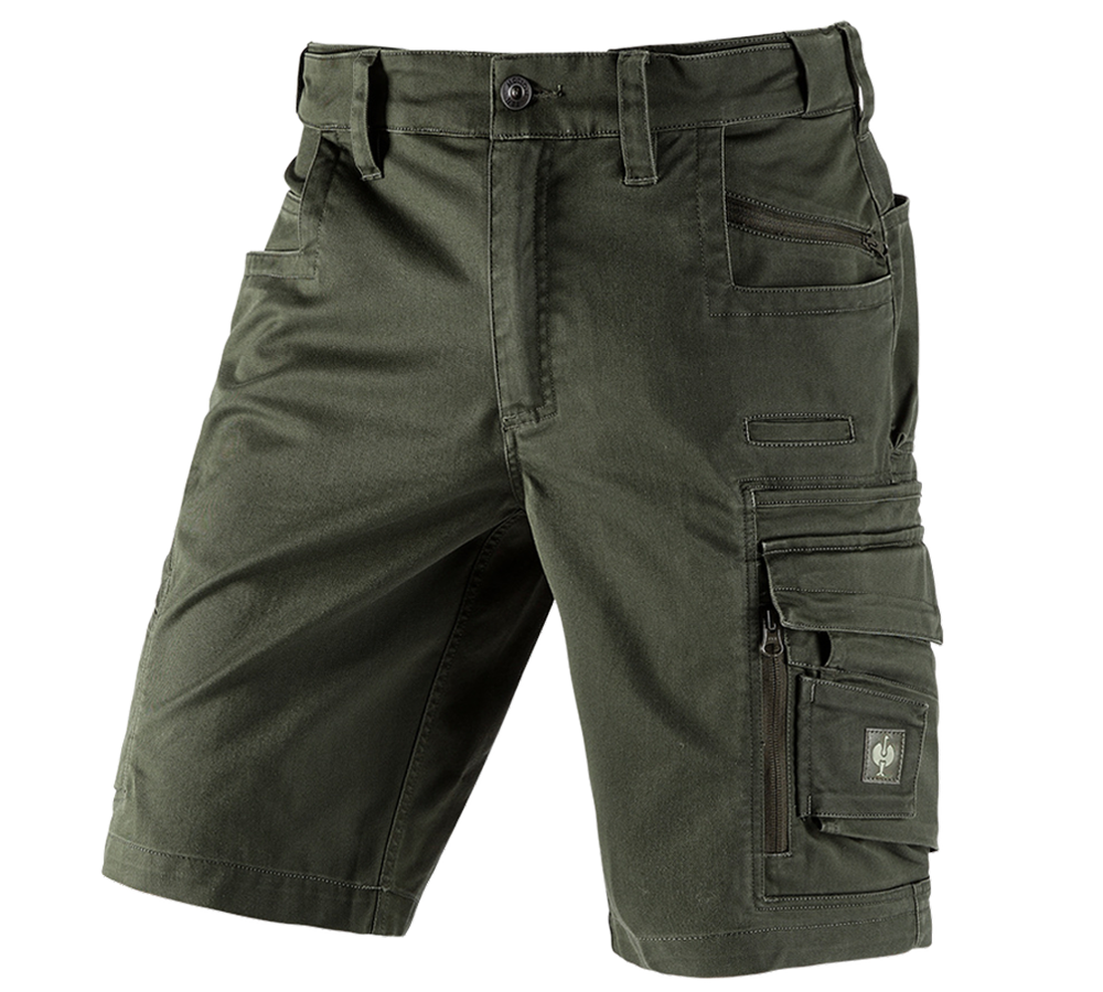 Pracovní kalhoty: Šortky e.s.motion ten + maskovací zelená