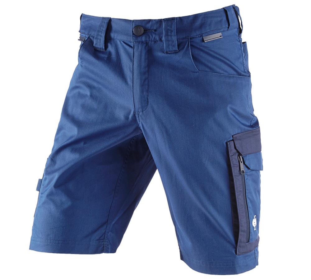 Pracovní kalhoty: Šortky e.s.concrete light + alkalická modrá/hlubinněmodrá