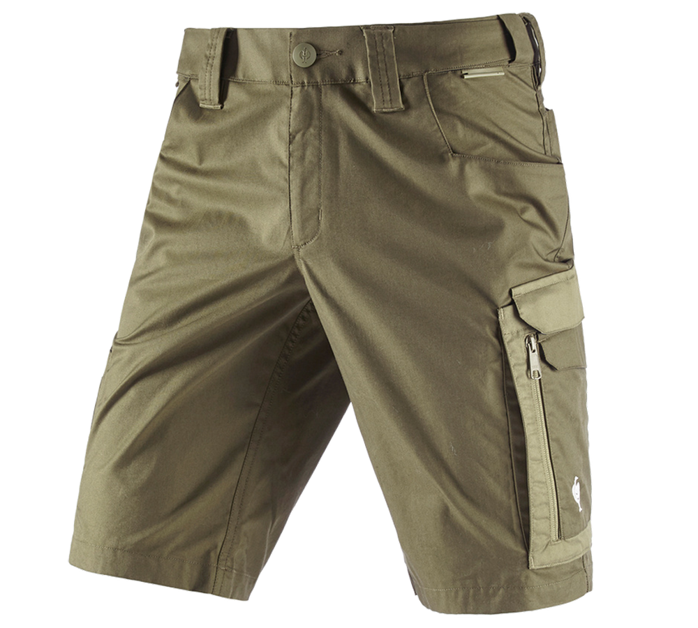 Pracovní kalhoty: Šortky e.s.concrete light + bahnitá zelená/kavylová zelená