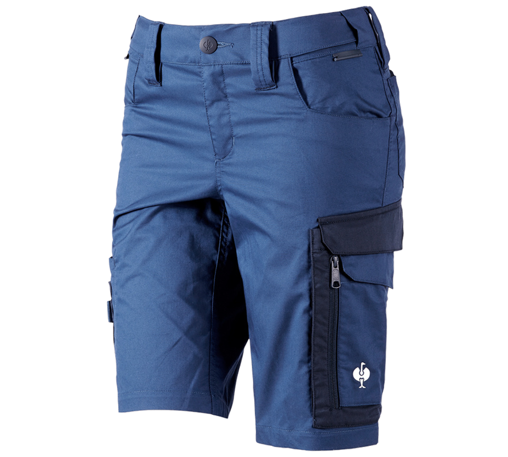 Pracovní kalhoty: Šortky e.s.concrete light, dámské + alkalická modrá/hlubinněmodrá