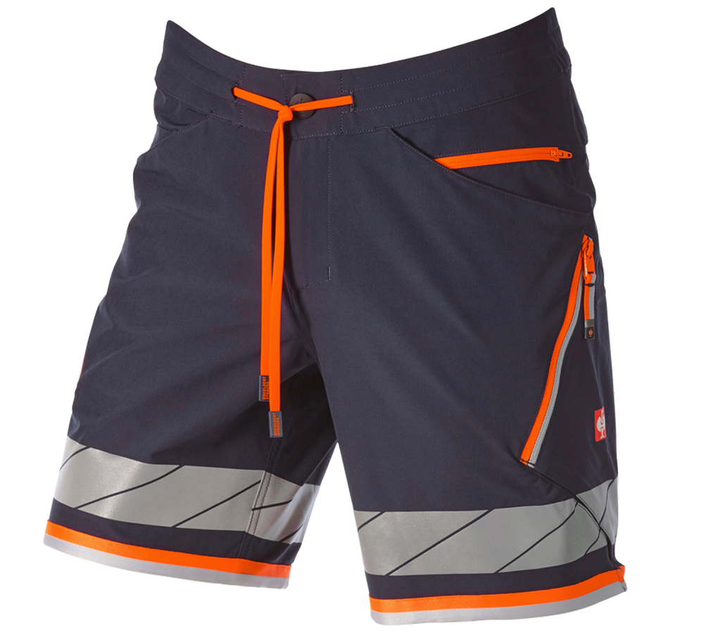 Oděvy: Reflex funkční šortky e.s.ambition + tmavomodrá/výstražná oranžová