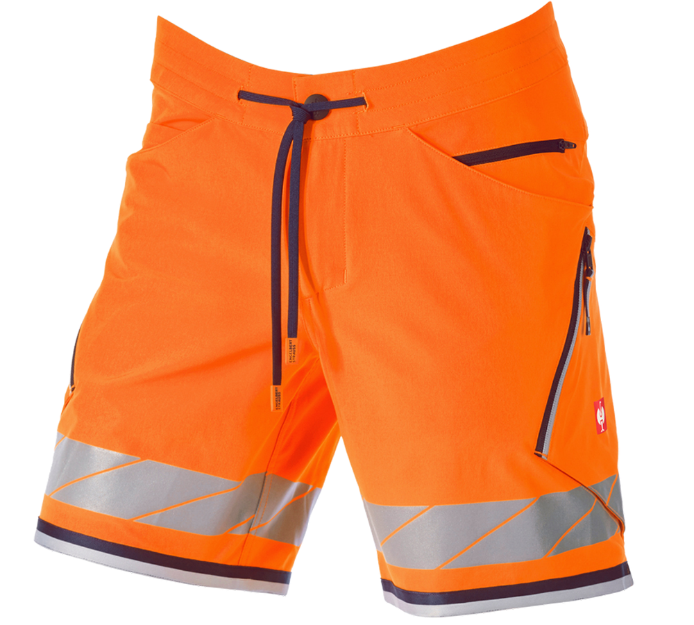 Oděvy: Reflex funkční šortky e.s.ambition + výstražná oranžová/tmavomodrá