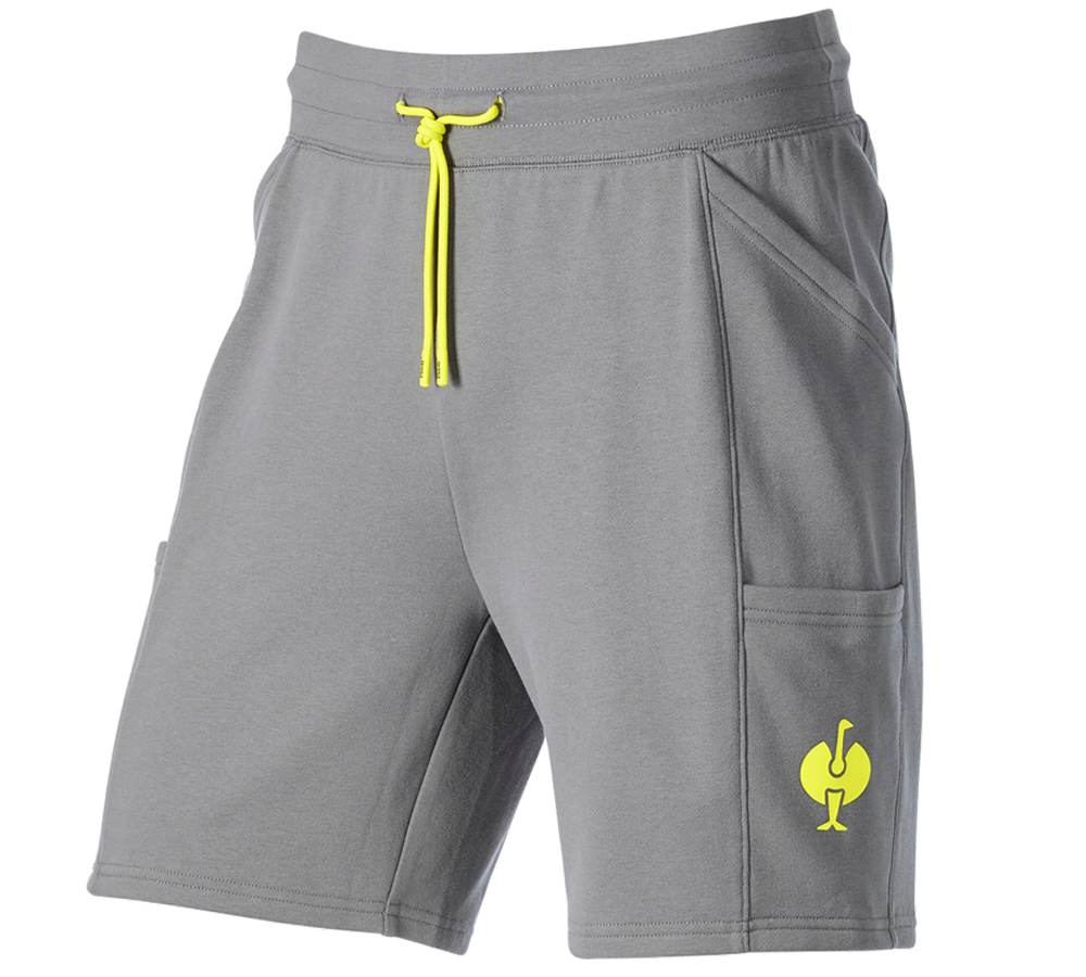 Pracovní kalhoty: Teplákové šortky light e.s.trail + čedičově šedá/acidově žlutá