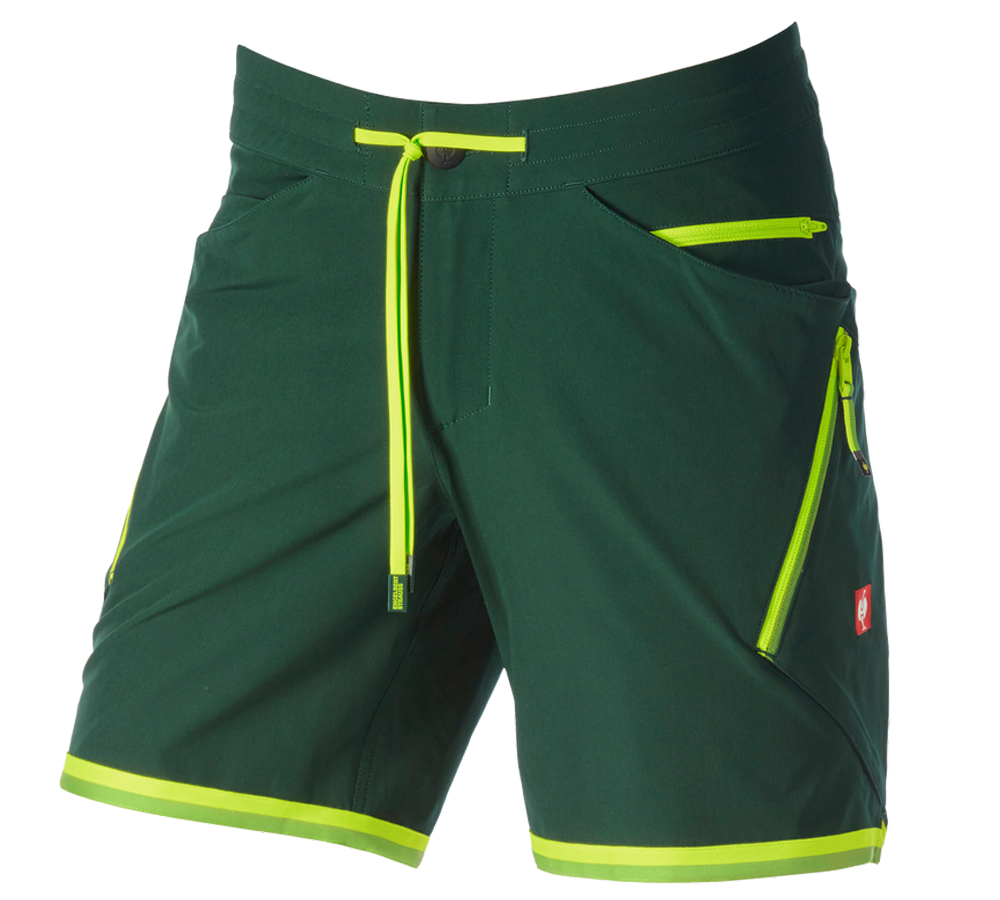 Pracovní kalhoty: Šortky e.s.ambition + zelená/výstražná žlutá
