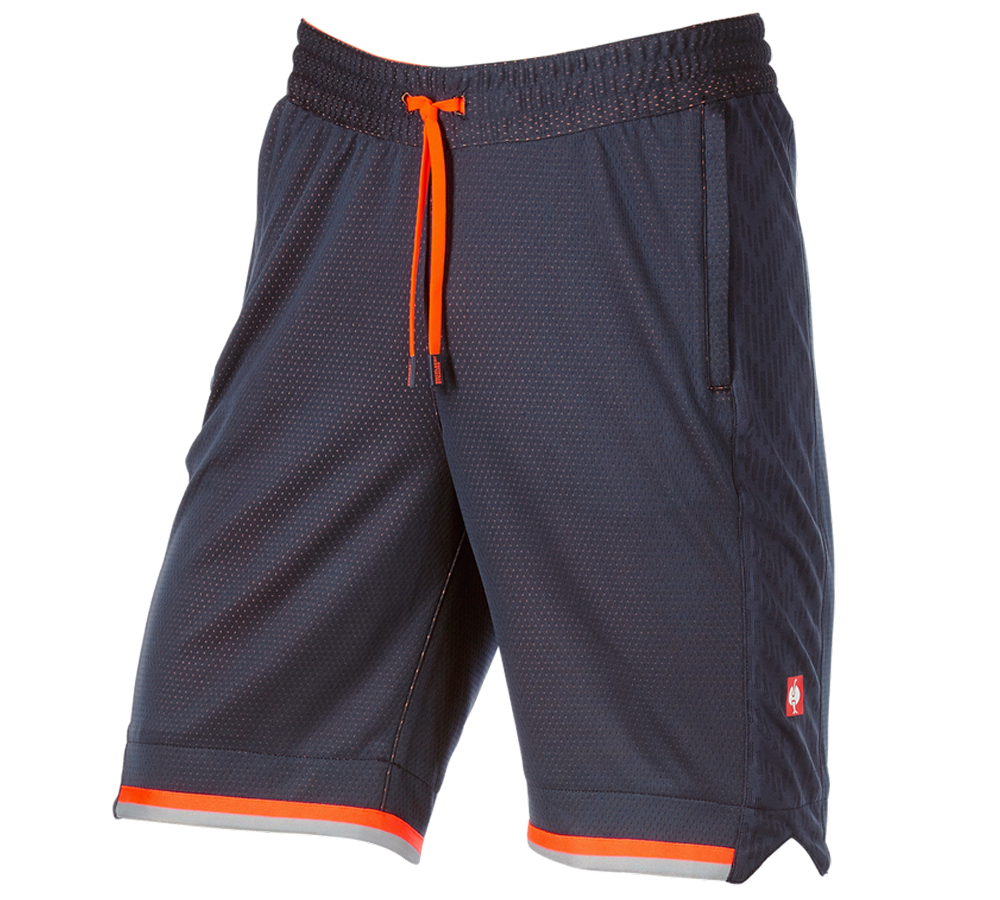 Oděvy: Funkční šortky e.s.ambition + tmavomodrá/výstražná oranžová
