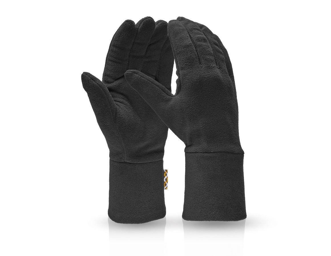 Textilní: e.s. FIBERTWIN® microfleece rukavice + černá