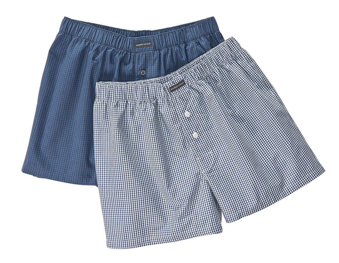 Spodní prádlo | Termo oblečení: e.s. Boxerky, 2 ks v balení + bílá/pacifik+pacifik/kobalt