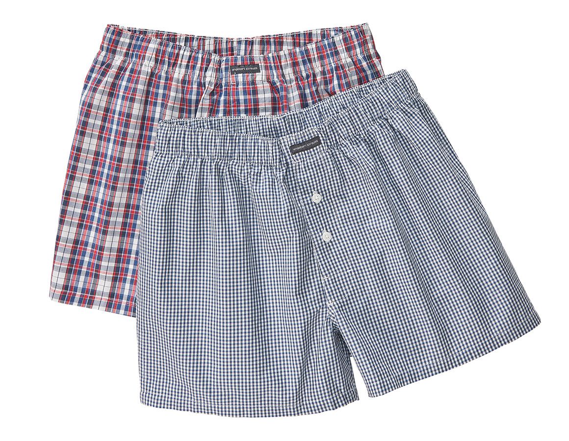 Spodní prádlo | Termo oblečení: e.s. Boxerky, 2 ks v balení + bílá/pacifik+červená/pacifik/bílá