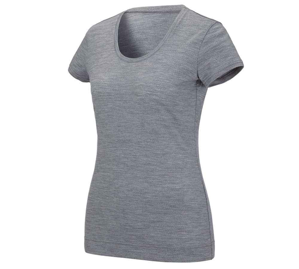 Trička | Svetry | Košile: e.s. Tričko Merino light, dámské + šedý melír