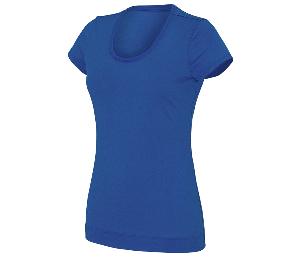 Trička | Svetry | Košile: e.s. Tričko Merino light, dámské + enciánově modrá
