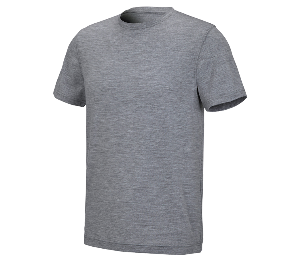 Trička, svetry & košile: e.s. Tričko Merino light + šedý melír