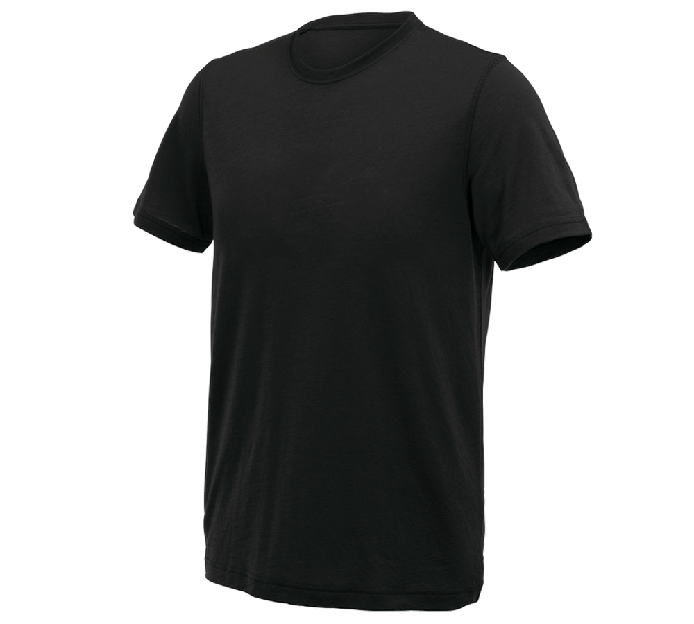 Trička, svetry & košile: e.s. Tričko Merino light + černá