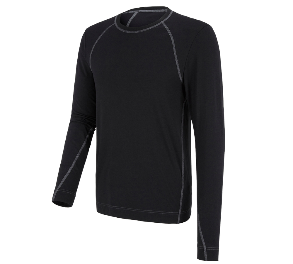 Spodní prádlo | Termo oblečení: e.s. triko s dlouhým rukávem z bavlněného streče + černá