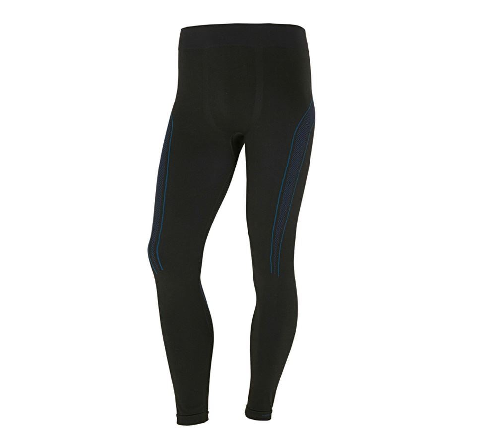 Spodní prádlo | Termo oblečení: e.s. Funkční-Long Pants seamless-warm + černá/enciánově modrá