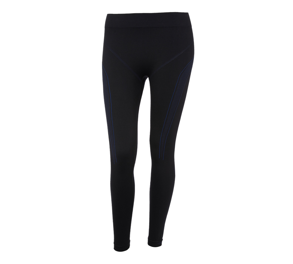 Funkční spodní prádlo: e.s. Funkční-Long Pants semaless - warm, dámská + černá/enciánově modrá