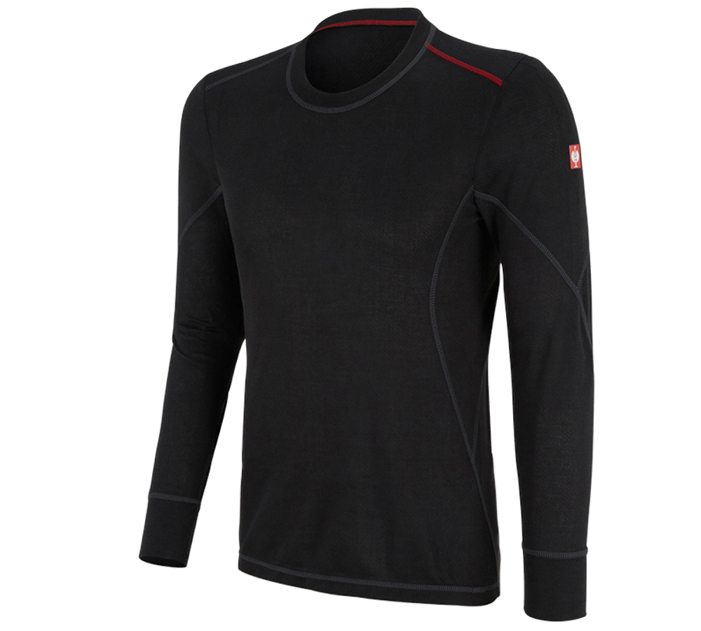 Spodní prádlo | Termo oblečení: e.s. Funkční-triko s dlouhým rukávem basis-light + černá
