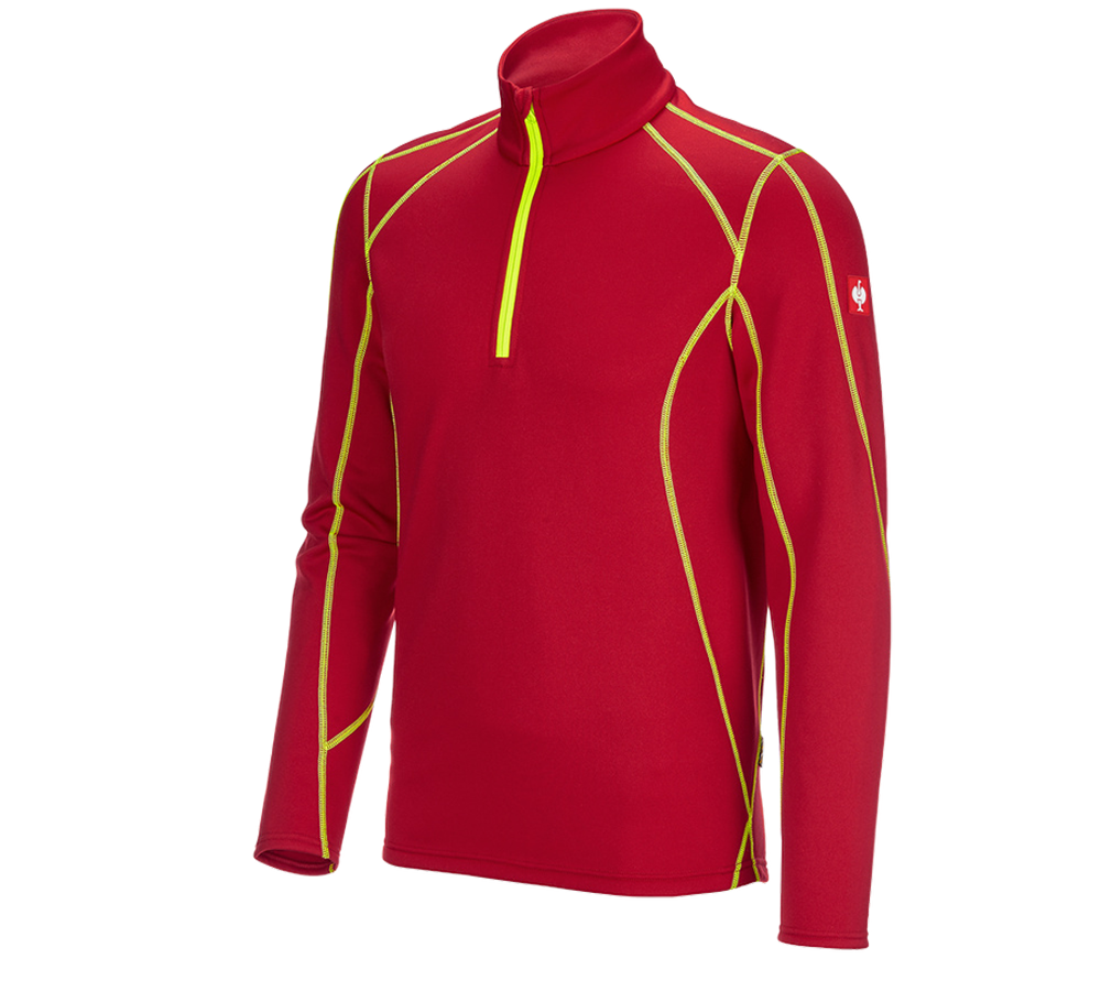 Trička, svetry & košile: Funkční-Troyer thermo stretch e.s.motion 2020 + ohnivě červená/výstražná žlutá