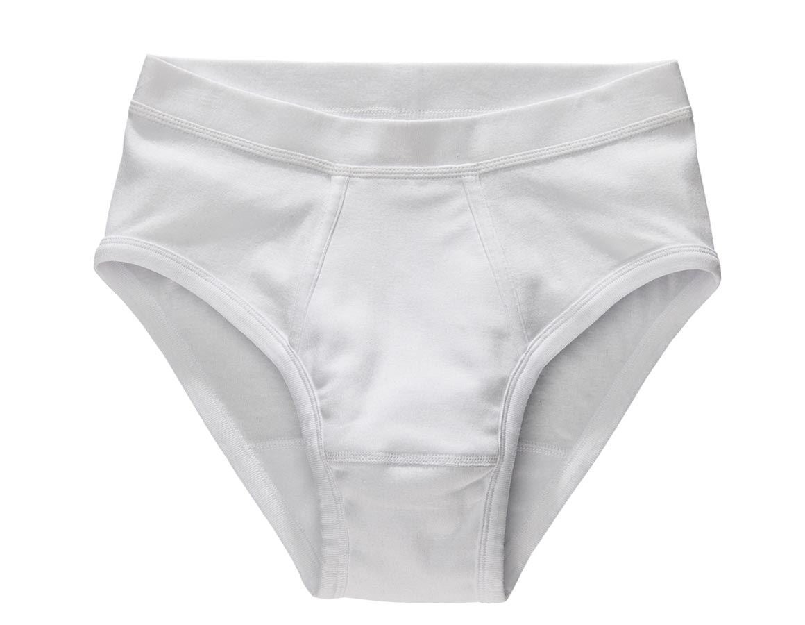 Spodní prádlo | Termo oblečení: e.s. Slipy s jemným žebrováním classic,2 ks balení + bílá