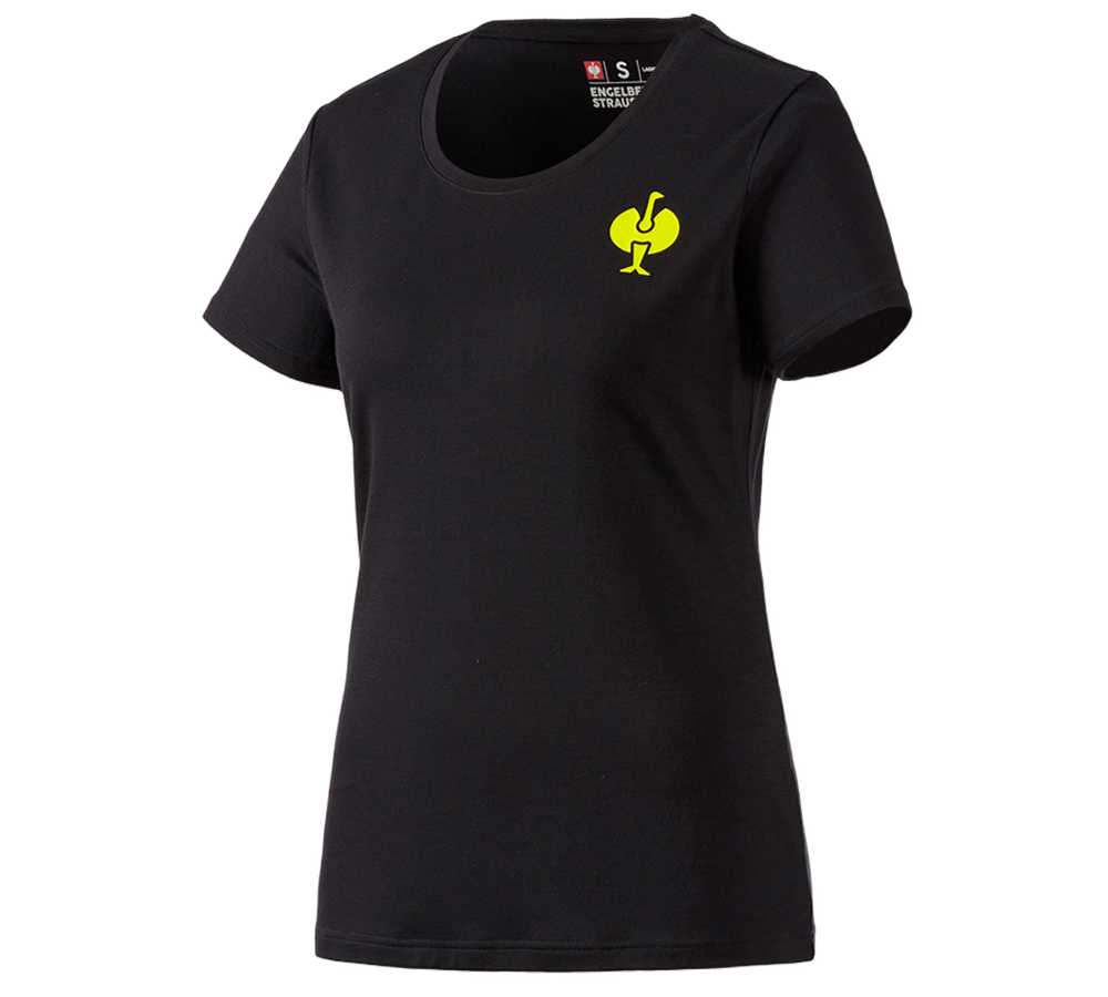 Trička | Svetry | Košile: Tričko Merino e.s.trail, dámská + černá/acidově žlutá