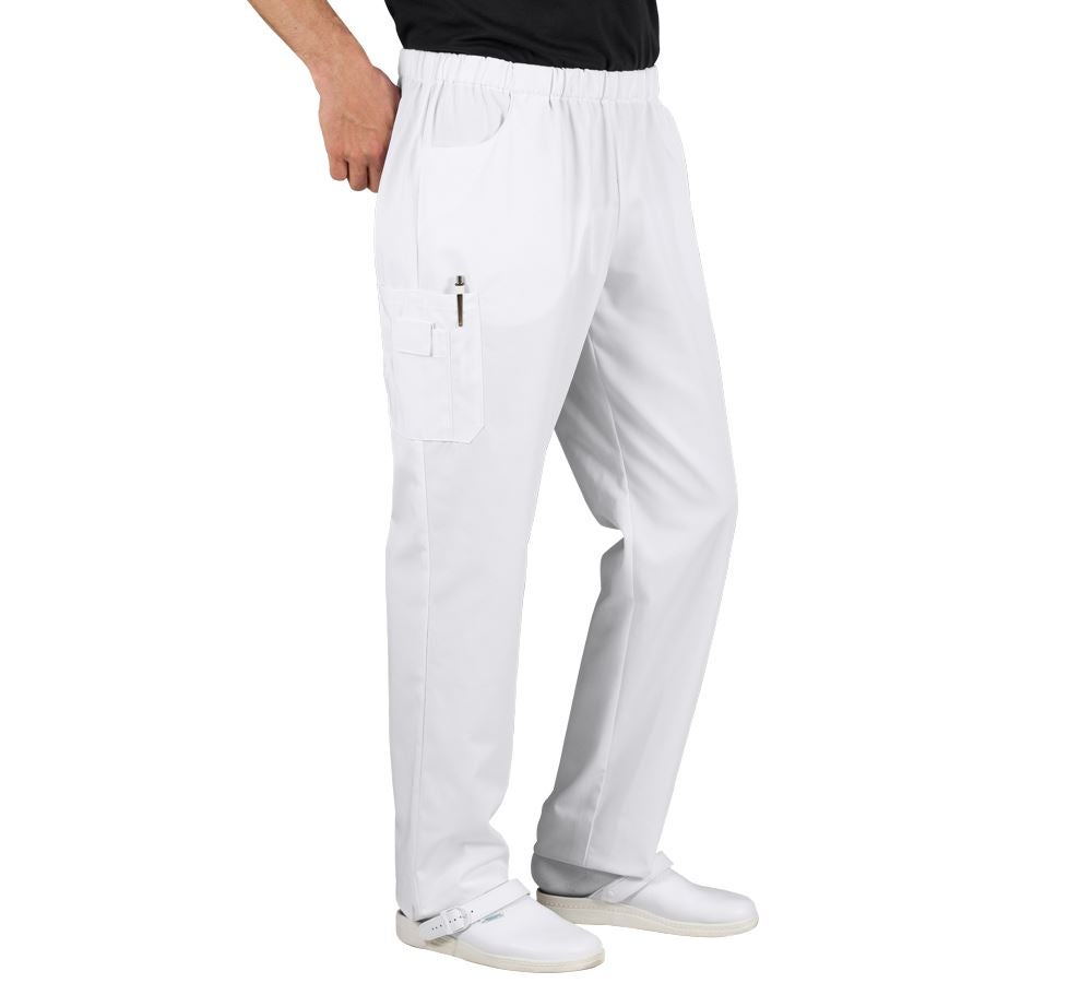 Pracovní kalhoty: Pohodlné kalhoty Peter + bílá