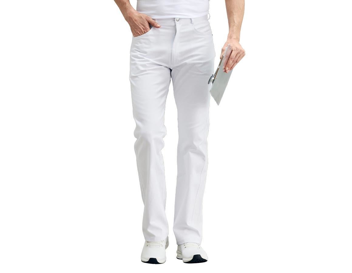 Pracovní kalhoty: Pánské džíny Daniel + bílá