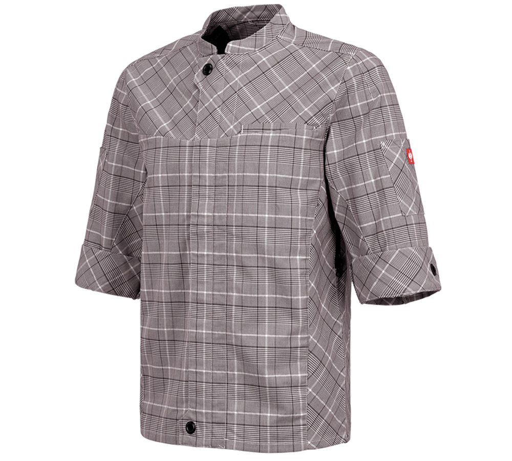 Trička, svetry & košile: Pracovní bunda s krátkými rukávy e.s.fusion,pánská + kaštan/bílá