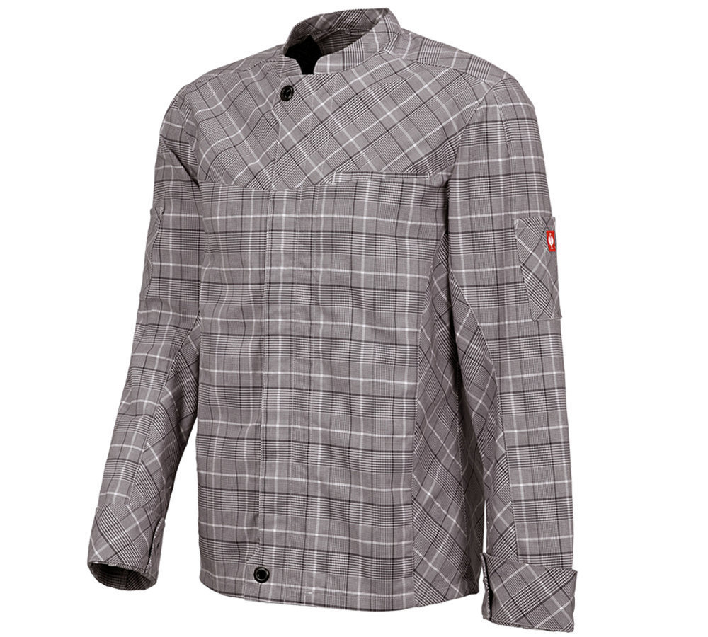 Trička, svetry & košile: Pracovní bunda s dlouhými rukávy e.s.fusion,pánská + kaštan/bílá