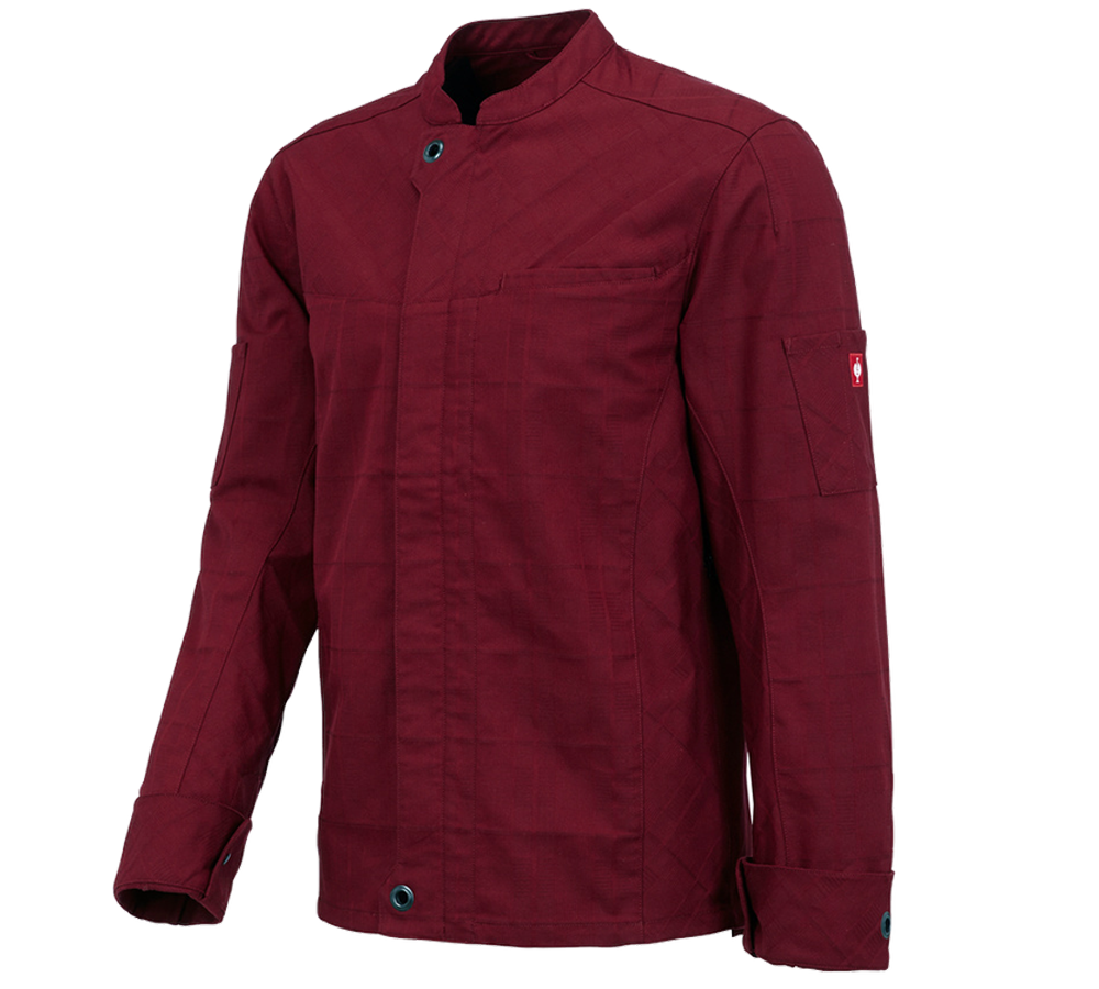 Trička, svetry & košile: Pracovní bunda s dlouhými rukávy e.s.fusion,pánská + rubínová