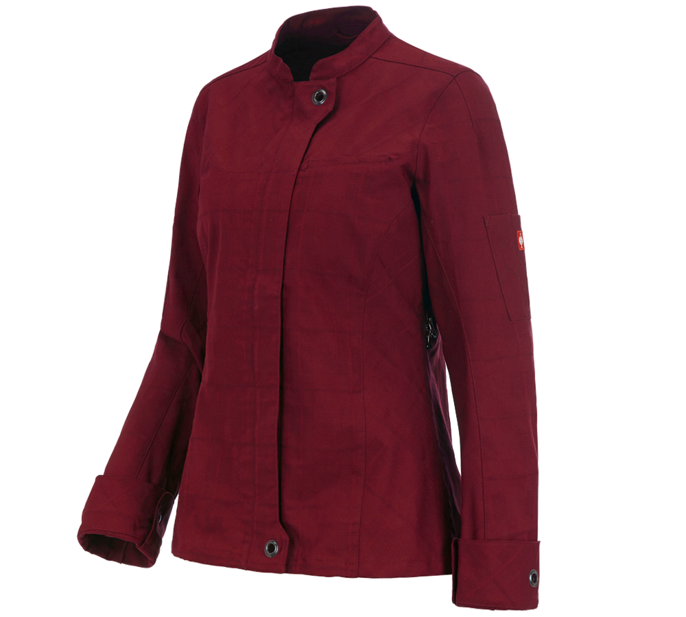 Trička | Svetry | Košile: Pracovní bunda s dlouhými rukávy e.s.fusion,dámská + rubínová