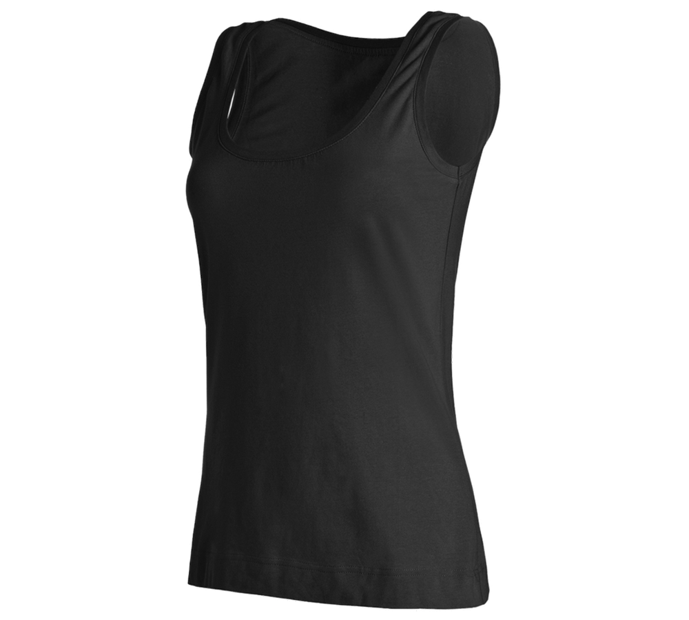 Trička | Svetry | Košile: e.s. Tílko cotton stretch, dámské + černá