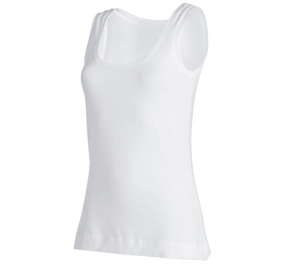 Trička | Svetry | Košile: e.s. Tílko cotton stretch, dámské + bílá