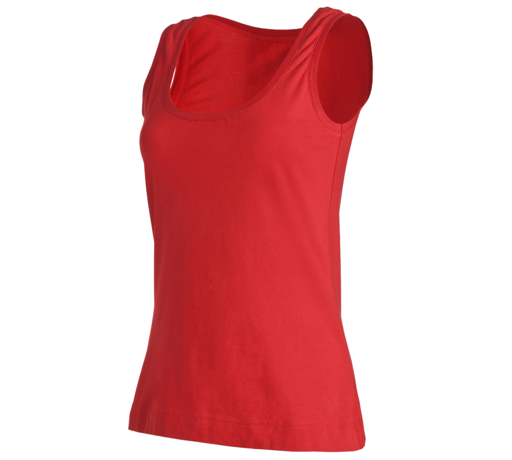 Trička | Svetry | Košile: e.s. Tílko cotton stretch, dámské + ohnivě červená
