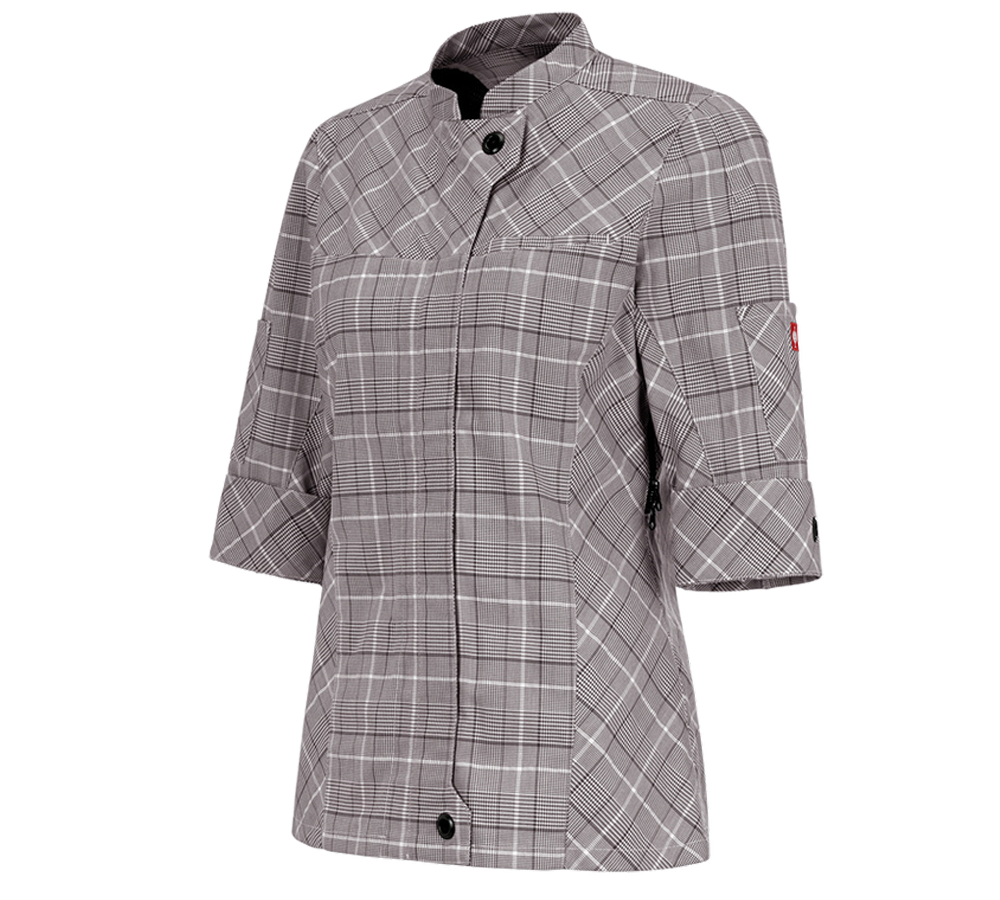 Trička | Svetry | Košile: Pracovní bunda s 3/4 rukávy e.s.fusion, dámská + kaštan/bílá